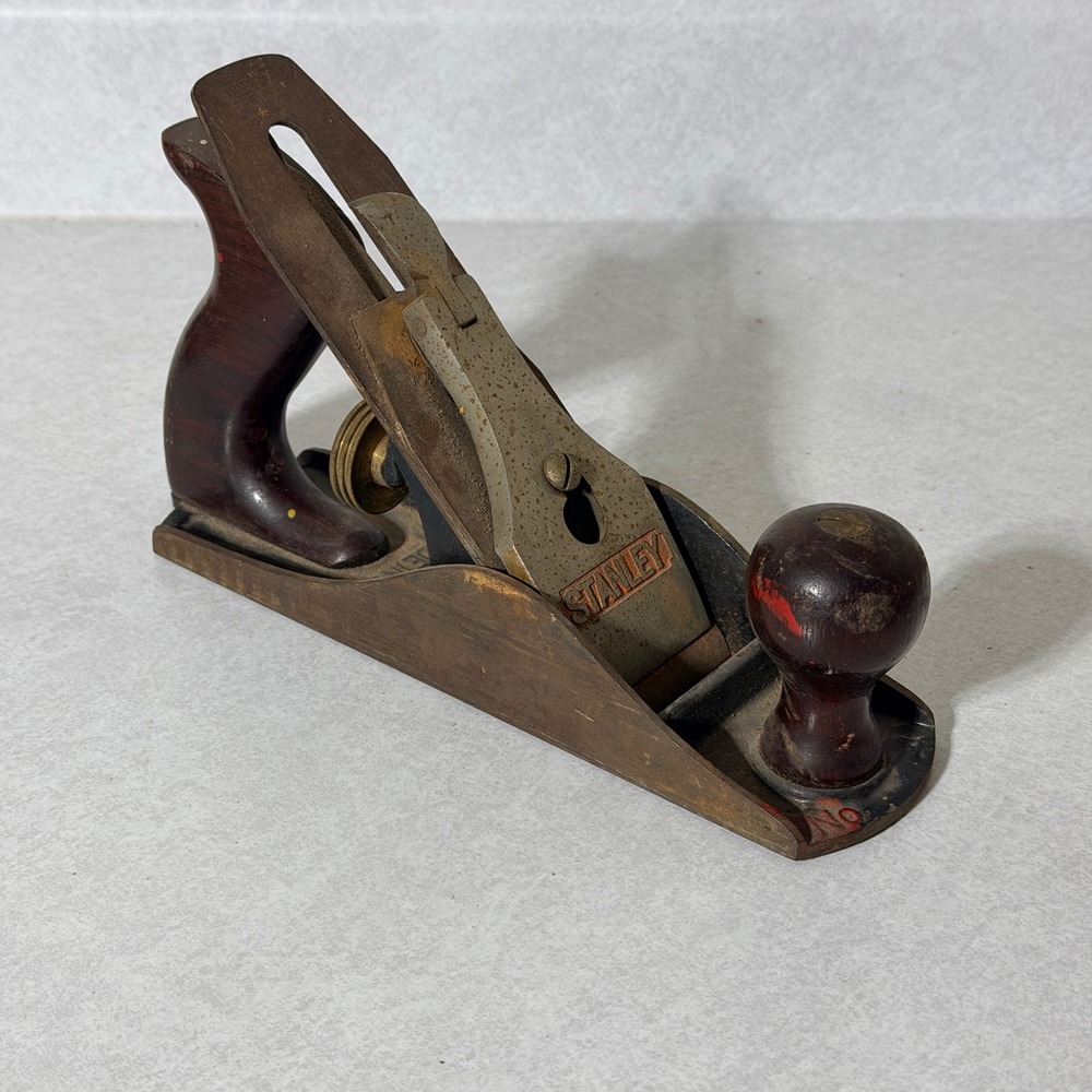 Vintage Stanley No 4 Smoothing Plane Made in USA Woodworking Tool Restoration